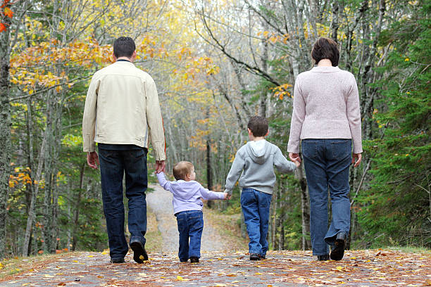 istock Family Walking in Woods 140266356