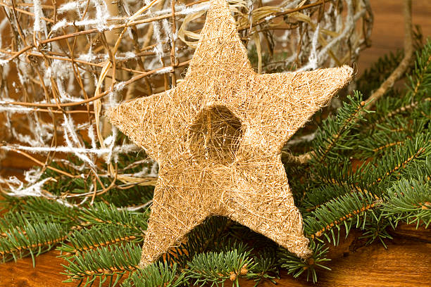 christmas star background stock photo