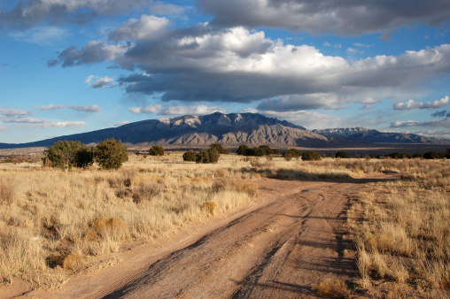 Backcountry road leading to Sandia Peak in New Mexico