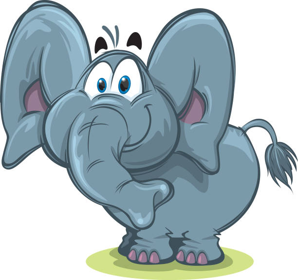 Cute Elephant vector art illustration
