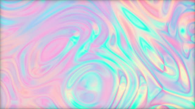 Animated iridescent material with swirling folds