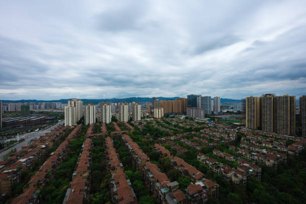 istock Overcast clouds over the city 1402669433