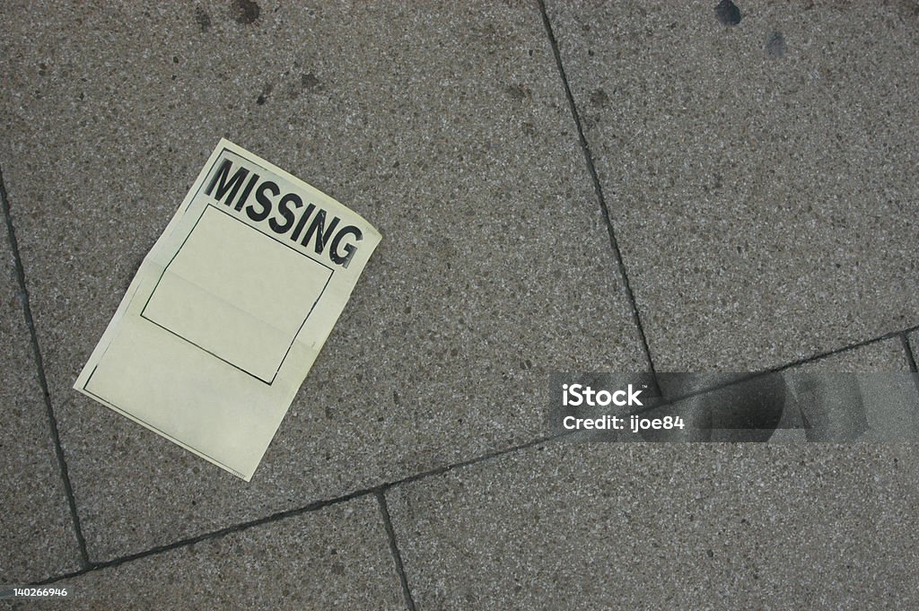 Child Missing!                                 a poster for a missing child or person. Te box is empty so you can add your own image, and some text at the bottom. Lost Stock Photo