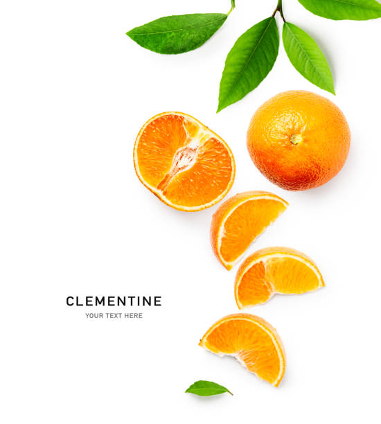 istock Clementine citrus fruits composition and creative layout 1402670363