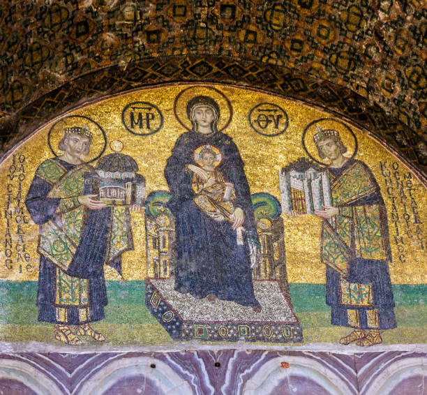 istock Virgin Mary and Saints icon 1402670947