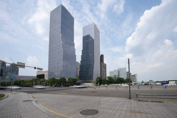 istock Sunny day riverside Chengdu City 1402671082