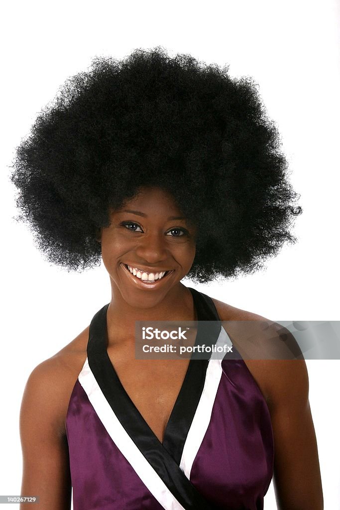 Coiffure Afro sourire - Photo de Perruque libre de droits