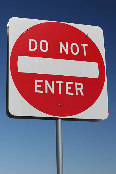 Traffic Sign - Do not enter stock photo