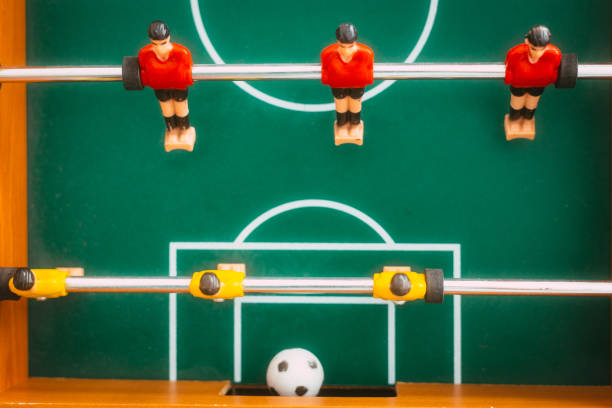 istock Scoring a goal in table football 1402673891