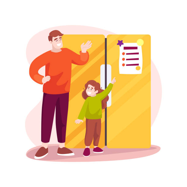 ilustrações de stock, clip art, desenhos animados e ícones de rules checklist isolated cartoon vector illustration. - to do list organization life family
