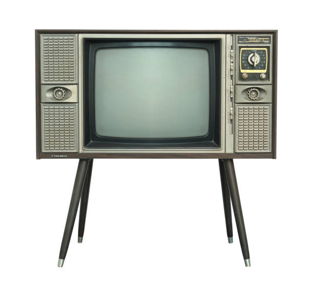 istock Vintage tv wooden case standing 1402674362
