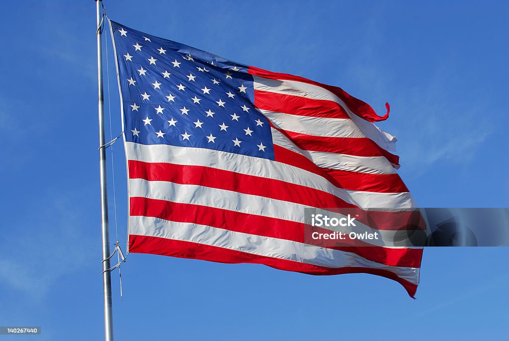 Amerykańska flaga - Zbiór zdjęć royalty-free (4-go lipca)
