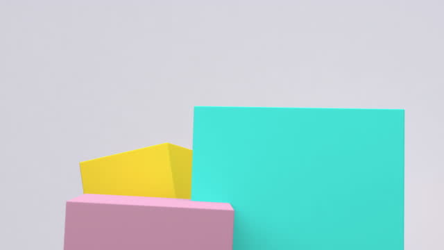 3d Color box podium display background loop animation , Motion graphic 3d render.