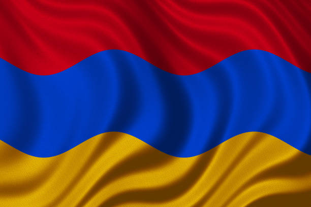 Mauritius flag isolated on white. Horizontal panoramic banner.