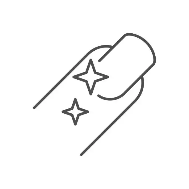 Vector illustration of Perfect nail line outline icon