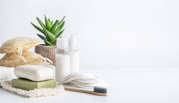istock Zero waste, sustainable bathroom beauty products. 1402678786