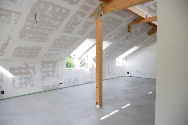 istock freshly cured concrete screed on construction site in family house 1402681835