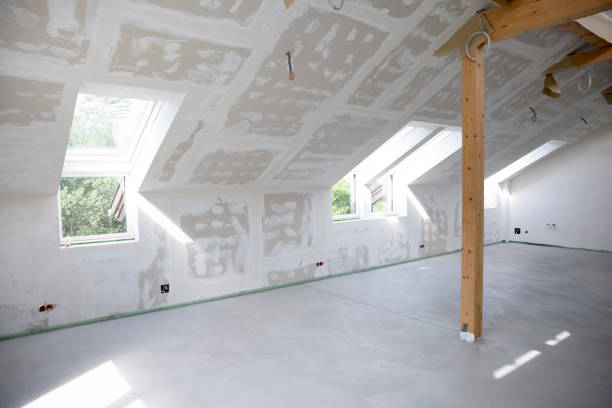 istock freshly cured concrete screed on construction site in family house 1402681837