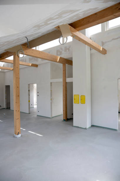 istock freshly cured concrete screed on construction site in family house 1402682200