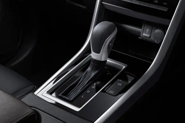 Photo of automatic transmission in the car close-up