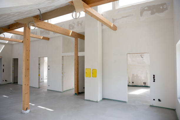 istock freshly cured concrete screed on construction site in family house 1402682320