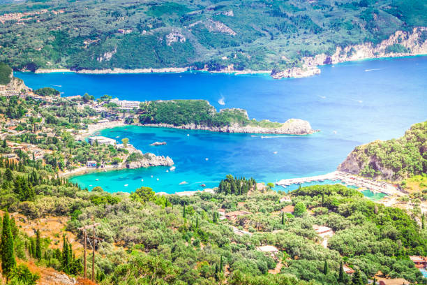 istock Paleokastritsa beach on Korfu, Greece 1402682422