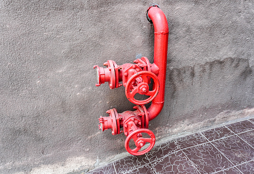 Fire hydrant outlet for emergency. Fire hose connector for emergency rescue
