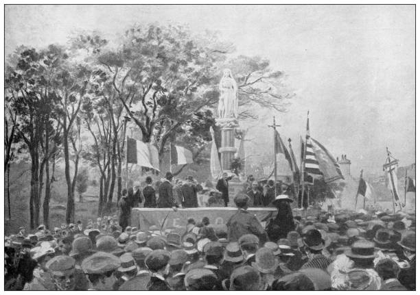 istock Antique photo: General Humbert monument, Ballina, Ireland 1402684199
