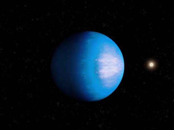 istock Extrasolar planet in space, Twin Earth with water ocean. 1402686012