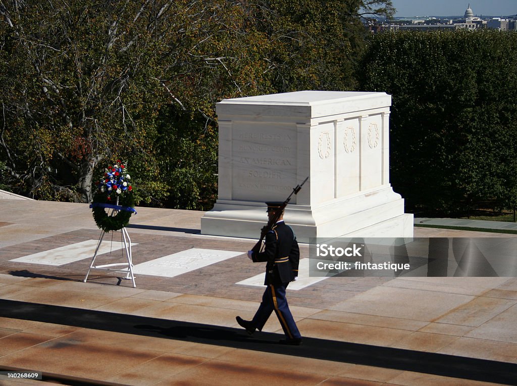 Grabmal des unbekannten Soldaten Arlington cemetery - Lizenzfrei Grabmal des unbekannten Soldaten - Arlington Stock-Foto