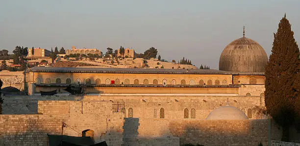 AL-AQSA MOSQUE on the Temple Mount and Mount of Olives, Jerusalem.