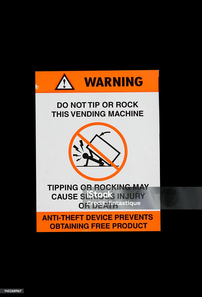 Automat z napojami Znak uwaga niebezpieczeństwo - Zbiór zdjęć royalty-free (Automat z napojami)