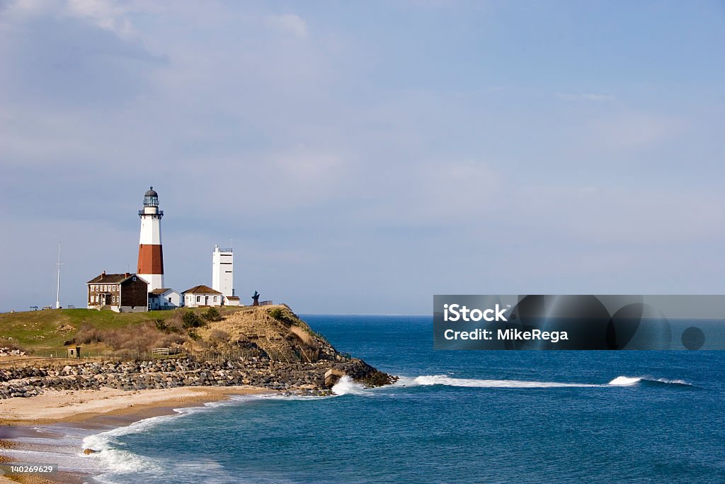 Leuchtturm und das Meer - Lizenzfrei Insel Long Island Stock-Foto