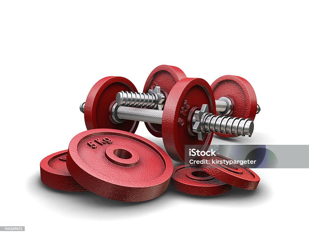 Weightlifting weights 3D render of weightlifting weights Anaerobic Exercise Stock Photo