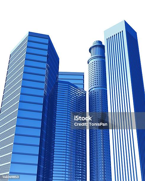 Blue Miasto - zdjęcia stockowe i więcej obrazów Architektura - Architektura, Bez ludzi, Biurowiec