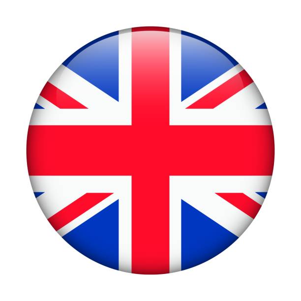 istock United Kingdom, Britain National flag. Vector icon. Glass button for web, app, ui. Glossy banner. 1402698830