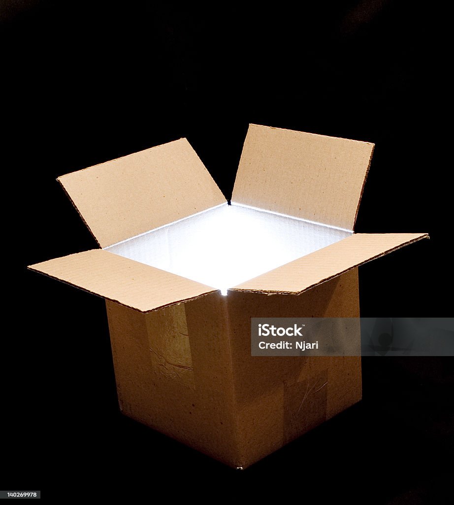 Коробка с освещением - Стоковые фото Тайна роялти-фри