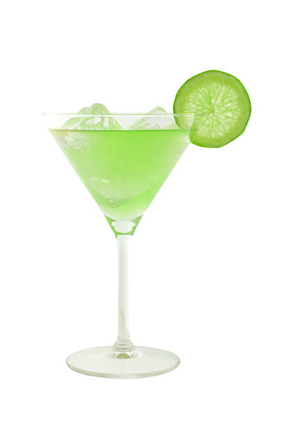 istock green cocktail with slice of lime and ice cubes 140270089