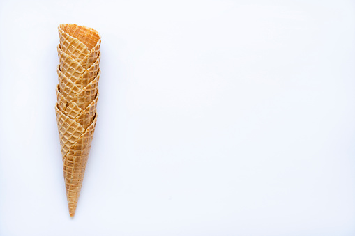 Ice Cream Cones on white background