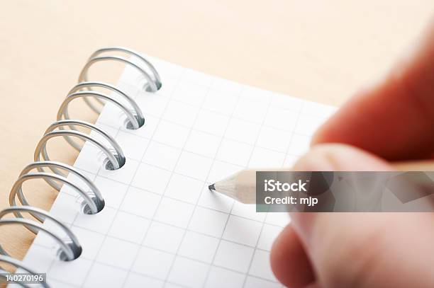 Pencil Stock Photo - Download Image Now - Grid Pattern, Note Pad, Backgrounds