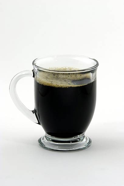 istock Fresh Black Coffee in a Clear Glass Mug 140270218