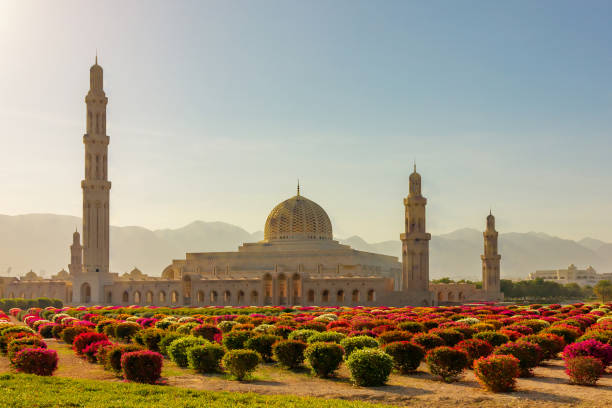 istock Muscat, Oman. Sultan Qaboos Grand Mosque building architecture 1402702850