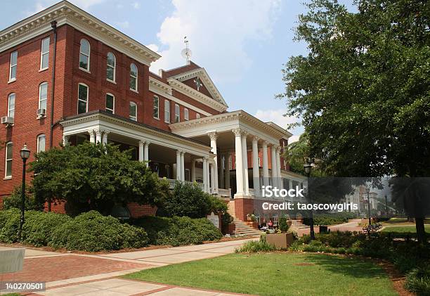 College Campus Stock Photo - Download Image Now - Education, School Building, Architectural Column