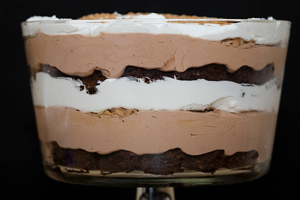 Layered Trifle Dessert stock photo