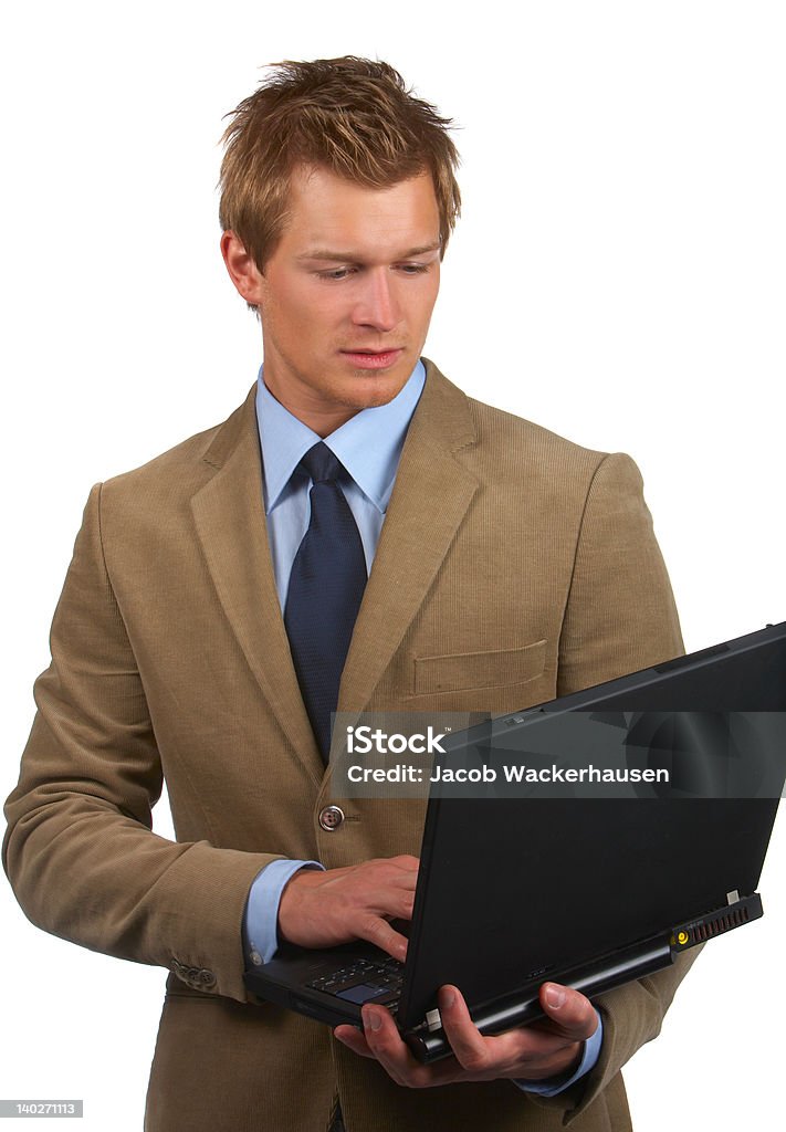 Businessman with a Laptop Businessman with a Laptop.  20-24 Years Stock Photo