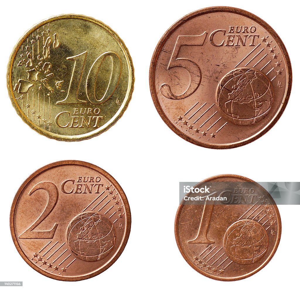 set completo di monete in euro-Parte 2 - Foto stock royalty-free di Affari