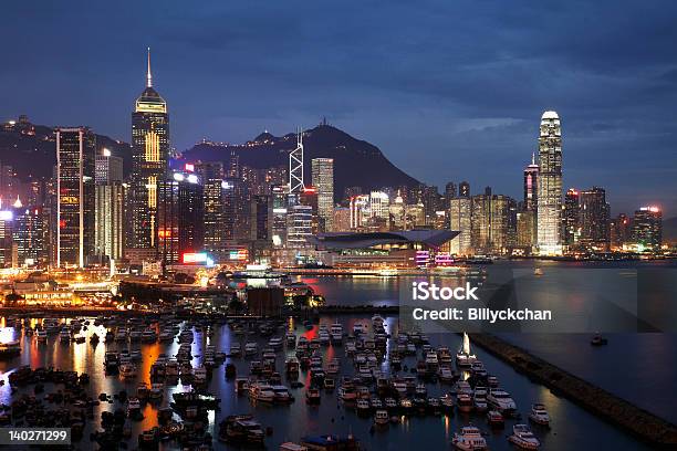 Hong Kong Noc - zdjęcia stockowe i więcej obrazów Azja - Azja, Bez ludzi, Biurowiec