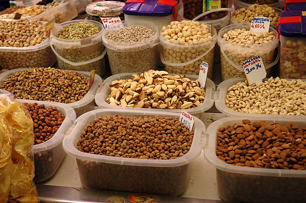 istock selection of nuts on the market 140271306