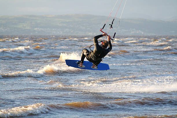 Kite boarder stock photo