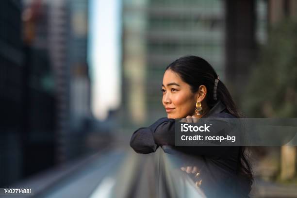 Portrait Of Beautiful Businesswoman In City Stock Photo - Download Image Now - Women, One Woman Only, Aspirations